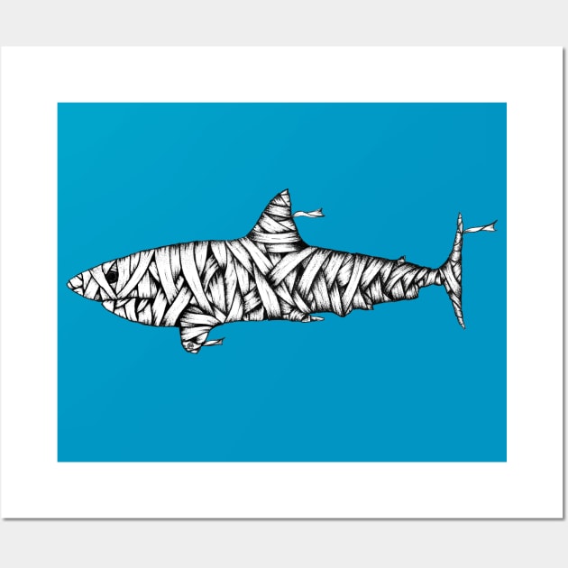 Shark-Mummy Wall Art by VectorInk